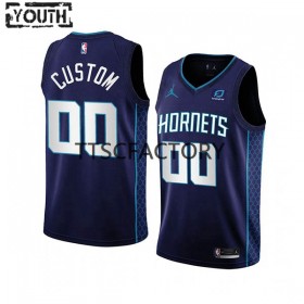 Maillot Basket Enfant Charlotte Hornets Personnalisé Jordan 2022-23 Statement Edition Violet Swingman